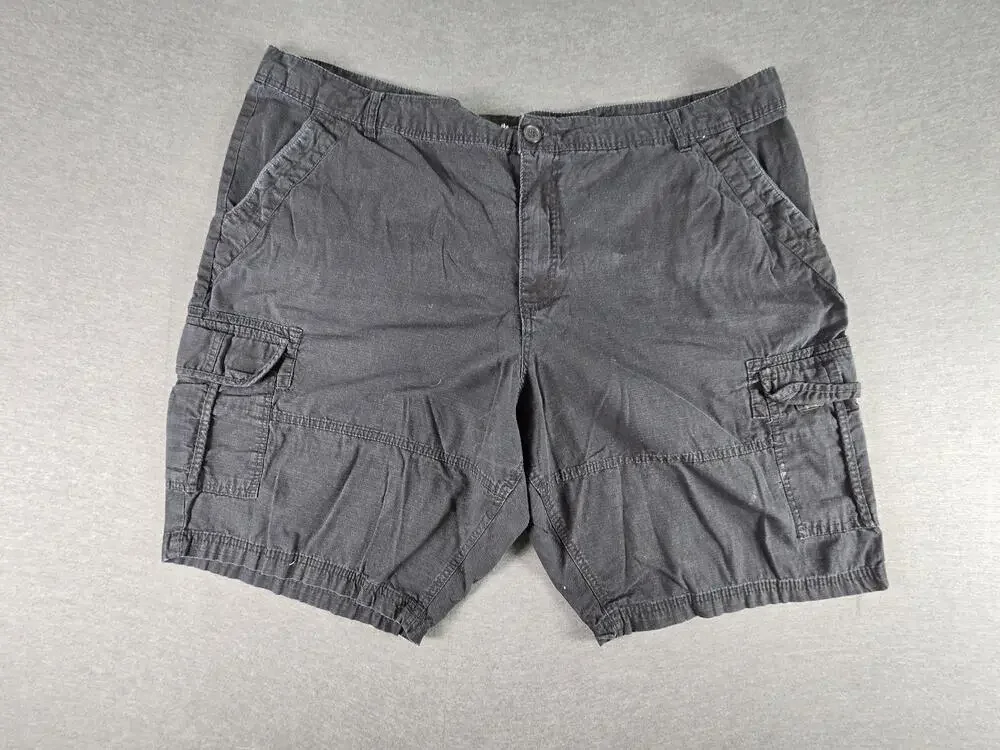 Ecko Unltd Shorts Mens 46 Gray Cargo Canvas Pockets Relaxed Fit Summer